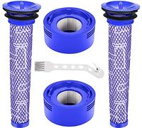 Allotech Confezione di filtri di ricambio per aspirapolvere Dyson V7, V8 Animal Absolute Motorhead, 2 post filtri HEPA e 2 prefiltri, sostituisce le parti 965661-01 e 967478-01
