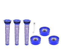 Allotech Confezione Filtri di Ricambio per Aspirapolvere Dyson V7, V8 Animal Absolute Motorhead, 3 post-filtri HEPA e 3 pre-filtri, sostituisce le parti 965661-01 e 967478-01