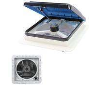 AlloTemlass 14" RV Roof Vent Fan with LED Light | 12V Manual Control, 3-Speed Reversible, Ultra-Quiet (35dB), Energy-Efficient | Fits 14-14.5" Openings