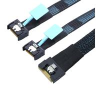 Allowish Cavo di collegamento interno per server PCI-E Ultraport Slimline SAS 4.0 SFF-8654 8i 74pin a doppio 2X MCIO 4X 4i 8654 38Pin (1 m)