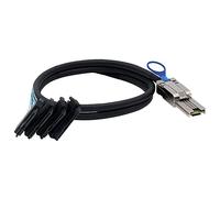 Allowish Mini SAS HD SFF-8088 26P to 4 Ports SAS SFF-8482 Server Conversion Cables (3m,Black)