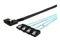 Allowish Mini SAS SFF-8087 to 4-Port SATA Female Connection Cable for Server (0.5m,Black)