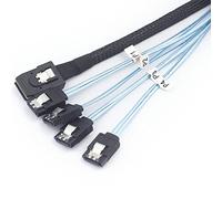 Allowish Mini SAS SFF-8087 to 4 Ports SATA Connection Cable for Server (1m,Black)