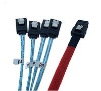 Allowish Mini SAS SFF-8087 to 4 Ports SATA Server High-Speed Connection Cable (0.5m,Red)