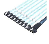 Allowish PCI-E Ultraport Slimline SAS 4.0 LP basso profilo SFF-8654 8i 74 pin a 8X SATA 7 pin dritto cavo di collegamento interno (0,5 m)