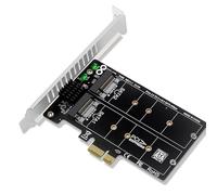 Allowish Scheda controller RAID Dual M.2 per SATA M.2 SSD, M.2 SSD SATA (chiave B) 2280 2260 2242 2230 a PCI-e 3.0 x 4 Host Controller Expansion Card, chipset JMB582