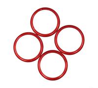 Alloy AC Vent Trim Rings 4Pcs for per a3 S3 per q2 Alloy AC Vent(4*Red) | Aluminum alloy build, rust resistant, vibrant blue/red colors, fits per a3 S3 per q2, enhances interior style