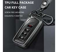 Alloy Aluminum TPU Soft Film Car Key Black Case Cover Per Lexus IS GS ES RX T9