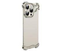 Alloy Armor Premium Case for iphone 16 Pro Max Case, Alloy Armor for iPhone Case, Alloyarmor Zinc Alloy Frameless Phone Case for iPhone 12 13 14 15 16 Pro Max (Gray,15Promax)