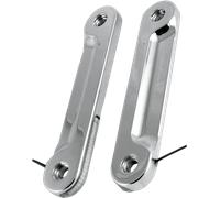 Alloy Art LED Anteriore Segnale Luci Trasparente Lente / Ambra LED Cromo #SGFS-1