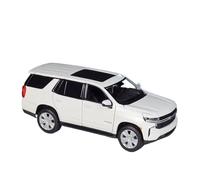 Alloy Car Scala Model 1 24 Per Il Modello Di Auto In Lega Chevrolet Tahoe SUV 2021, Modello In Scala Pressofuso, Regalo Veicolo In Scala Da Collezione(White)