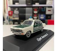 Alloy Car Scala Model Per Opel Ascona A 1.6 SR 1974 Auto della polizia tedesca Serie in lega Modello Scala 1 43 Modello statico per hobby Veicolo Da Collezione