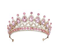 Alloy & Diamond Princess - Elegant Crown For Bridal & Performance(Gold powder)