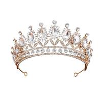 Alloy & Diamond Princess - Elegant Crown For Bridal & Performance(Golden)
