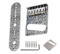 Alloy Guitar Bridge, Standard Hole Pattern Hardware, Replacement Component for Reliable String Support and Tone Balance for Holiday Maintenance Restoration Performance Practice or Repair Shop Use