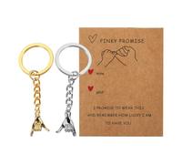 Alloy Keychain Set - Romantic Collectible Ornament for Couples | Stylish Accessory with Polished Finish, Matching Trinket with Compact Build & Sentimental Appeal for Him, Her, Boyfriend, Husband, Wife