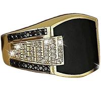 Alloy Ring Black Diamond Jewelry Gift Alloy Natural Gemstone Wedding Ring For Party Nice processing