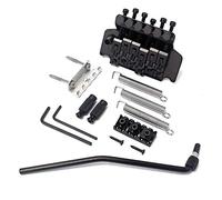 Alloy Roller Saddle Tremolo Trem Bridge with Bar for Fender Strat Squier Guitar Musical Instrument Parts Zinc Alloy Tremolo Bridge System Tremolo Bar Black Double Vibrato bridge tremolo system 1 Set