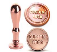 Alloy Wax Seal Handle Replacement Stamp Handle, Elegant Craftsmanship, Shiny & Substantial for Letter Sealing & DIY Timbro fatto a mano(Rose red)