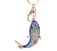 Alloy Whale Keychain, Sparkling Bling Key Ring Charm, Fashionable Animal-Inspired Jewelry Accessory, Metal Design, for Girls, Mom, Wife, Girlfriend, Purse, Backpack, Keys