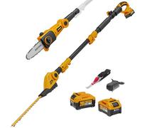 Alloyman 7,4 Watt-hours 2 in 1 - Tagliasiepi a batteria telescopica e batteria