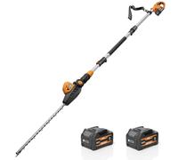Alloyman Tagliasiepi telescopico a batteria, 20 V, per cespugli e siepi