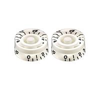 Allparts® »PK-0130 SET OF 2 VINTAGE-STYLE SPEED KNOBS« 2 Manopole Per Chitarra Stile LP® - Colore: Bianco