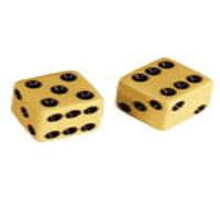Allparts PK-3250-028 Dice Knob - Set di 2 pomelli per chitarra, colore: Crema