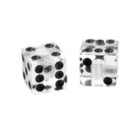 Allparts® »PK-3250 SET OF 2 UNMATCHED DICE KNOBS« 2 Manopole Del Potenziometro A Forma Di Cubo - Colore: Trasparente