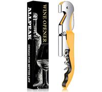 Allpeak Cavatappi Apribottiglie Cavatappi Professionale - 1PC Cavatappi Vino, Apribottiglie Vino, Sommelier, Apri Bottiglia, Accessori Vino, Apribottiglie Birra - Giallo
