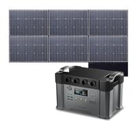ALLPOWERS 1451Wh 2400W Centrale Elettrica Portatile con 600W Pannello Solare, S2000Pro Power Station 2700W AC+DC, con 4 * 2400W Uscite AC, Generatore Solare MPPT UPS per RV Campeggio Casa Emergenza