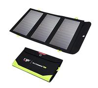 ALLPOWERS 5V 21W Pannello Solare, Caricatore Solare Portatile, 3 Uscite USB e 2 Entrate USB Pannello Solare Pieghevole Impermeabile, PD 18W Ricarica Rapida per Smartphone, Tablet, Outdoor, Campeggio