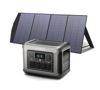 ALLPOWERS Centrale Elettrica Portatile R1500 LITE con 200W Pannello Solare, 1056Wh Generatore Solare LiFePO4 con 4 * 1600W Uscite AC, UPS Power Station 35dB per Emergenza Campeggio RV Uso Domestico
