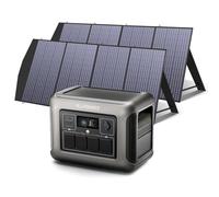 ALLPOWERS Centrale Elettrica Portatile R1500 LITE con 2x 200W Pannello Solare, 1056Wh Generatore Solare LiFePO4 con 4* 1600W Uscite AC, UPS Power Station 35dB per Emergenza Campeggio RV Uso Domestico