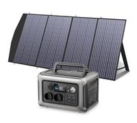 ALLPOWERS Centrale Elettrica Portatile R600 299Wh 600W con 200W Pannello Solare, LiFePO4 Batteria Backup con 2 Uscite AC 600W, UPS per Campeggio, Viaggi su Strada, Interruzioni, 0-100% in 1 ora