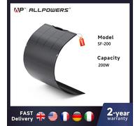 ALLPOWERS Impianto elettrico per balcone 200W / 100W Pannello solare flessibile IP68 Caricatore solare a celle solari Fotovoltaico 12V / 32V off-grid per camper