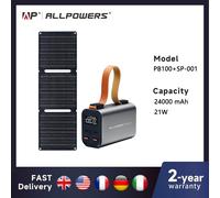 ALLPOWERS Power Bank PB 100W Powerbank a ricarica rapida con pannello solare da 21W Caricabatteria portatile per telefono portatile da campeggio