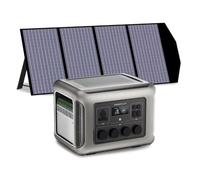ALLPOWERS R2500 centrale elettrica portatile 2016Wh con 140W Pannello Solare SP029, 4 Uscite AC da 2500 W (4000W Picco), Generatore Solare MPPT per Camper, Roulotte, Campeggio ed Emergenze