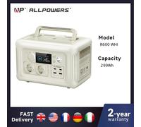 ALLPOWERS R600 Generatore portatile 299Wh 600W Powerstation con prese CA Batteria LiFePO4 per tende Black