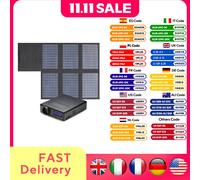 ALLPOWERS Solar Powerbank 41600mAh 200W Powerstation portatile con pannello solare 60W, DC, USB, uscita USB-C per laptop da campeggio Iphone