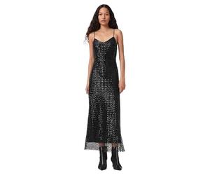 AllSaints Abito Chantelle Donna, Nero, 42