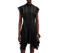 AllSaints Abito da Donna Fleur Texture, Nero, 40