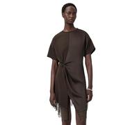 AllSaints Abito Lungo in Pizzo Lana da Donna, Marrone Bottiglia, Regno Unito 6/USA 2