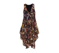 AllSaints - Abito midi asimmetrico a balze Gretel - - Dresses - Donna - Multicolore - M