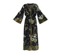 AllSaints - Abito midi Diana con stampa a contrasto - - Dresses - Donna - Nero - S
