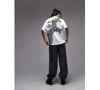 AllSaints - Amelie - T-shirt bianca con grafica sul retro-Bianco 46