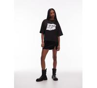 AllSaints - Amelie - T-shirt nera con stampa del logo-Nero 34-36