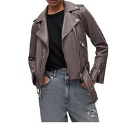 AllSaints Balfern Biker Heather Grey Taglia: 2 | Giacche di pelle Outlet | Donna | Grigio