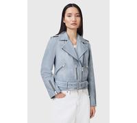 AllSaints Balfern Biker Pale Denim Blue Taglia: 6 | Giacche corte Outlet | Donna | Blu