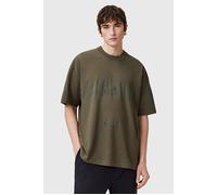 AllSaints Biggy Ss Crew Khaki Green Taglia: XS | T-shirt stampate Outlet | Uomo | Marrone